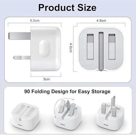 35W USB-C Fast Charger for iPhone & iPad (UK Plug)