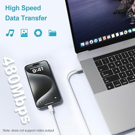 60W USB-C to USB-C Fast Charging Cable (3M)