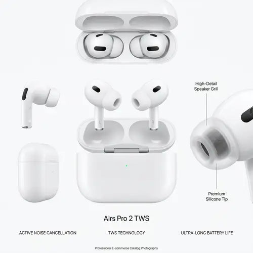 Airs pro 2 Tws wireless Earbuds - White